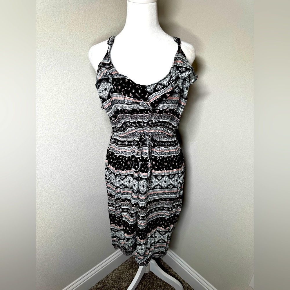 Torrid Patterned Midi Skater Dress Size 3 (22/24)